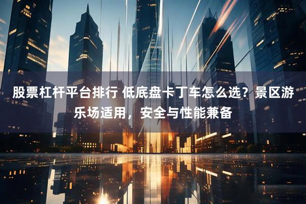 股票杠杆平台排行 低底盘卡丁车怎么选？景区游乐场适用，安全与性能兼备